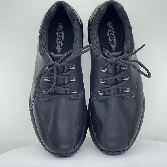MBT Kampala Casual Oxford Rocker Comfort Walking Shoe Black Leather 8 EU38 New - Picture 12 of 15